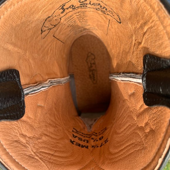 MEN'S RODEO COWBOY GRAY LEATHER SQUARE TOE BOOTS - Picture 7 of 7